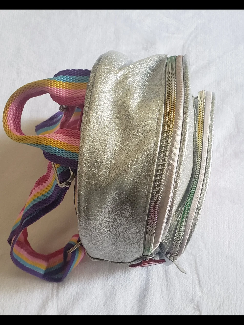 Kids Minion Mayhem Silver Glitter Unicorn Backpack - I Heart Fluffy